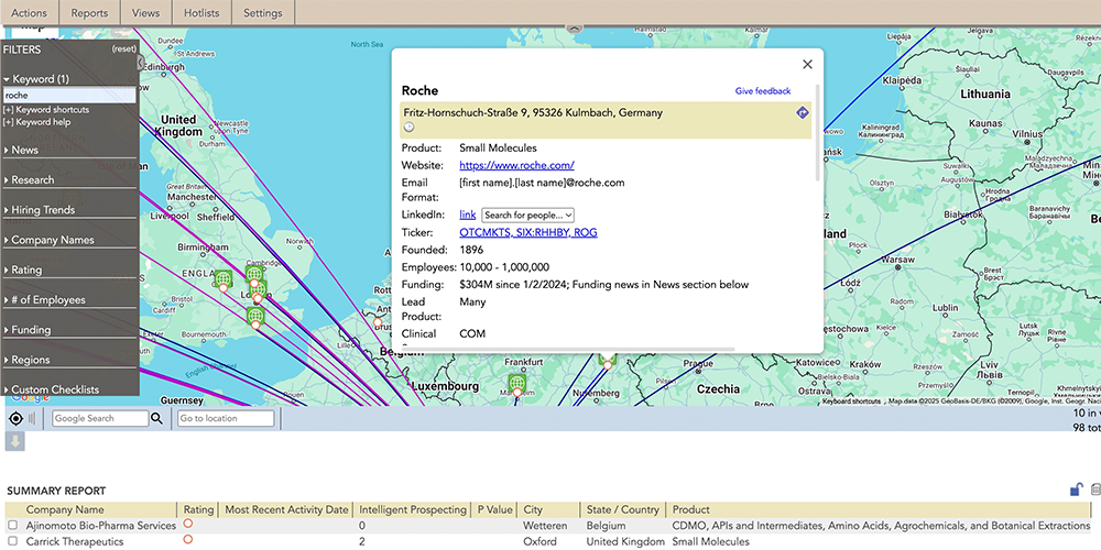 A sample screenshot of one of VitalGrid's map views.